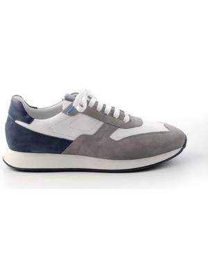 Bambi Gri Süet Leather Erkek Sneaker E01901622602