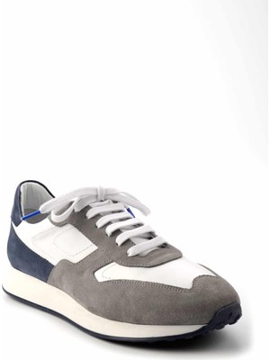 Bambi Gri Süet Leather Erkek Sneaker E01901622602