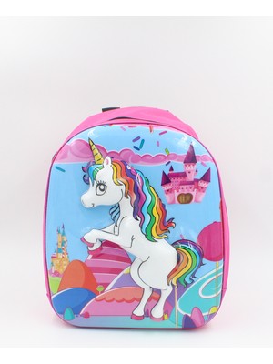 Chantaky 039 2004 Unicorn 3 Boyutlu Pembe Okul Çanta