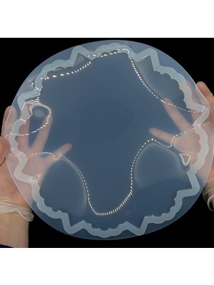 Epoksi Kalıp Marketi Dekoratif Yuvarlak Tepsi Kalıbı Pürüzsüz 38 cm Derinlik 8 mm