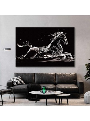 SML Tablo Sudan Oluşan At Aqua Horse Dekorasyon Kanvas Tablo
