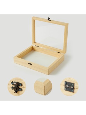 Hediyesepeti Hediye Sepeti 140X180X42 mm Ahşap Takı Kutusu - Dekoratif Ahşap Saklama Kutusu