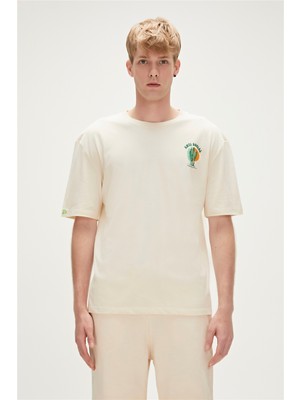 Bad Bear Re-Social Recycle Marshmallow Beyaz T-Shirt Baskılı Erkek Tişört