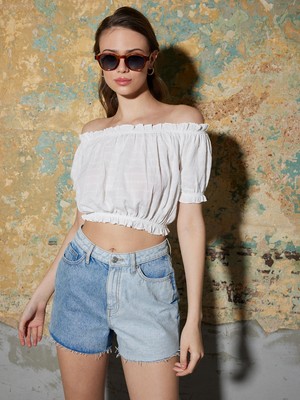 Loft Crop Bayan Bluz K.kol