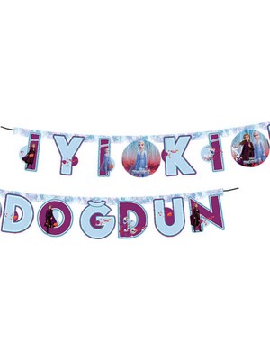 Hayaller Dükkanı Frozen 2 Flama Iyiki Doğdun Yazı Pk:1 Set