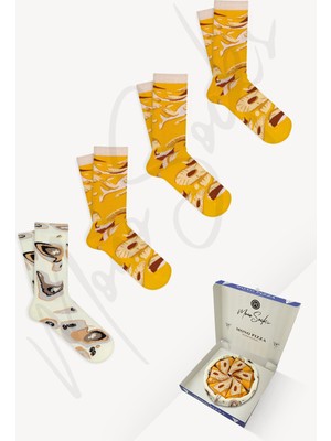 Mono Socks Hawaiian - 4'lü Erkek Pizza Çorap