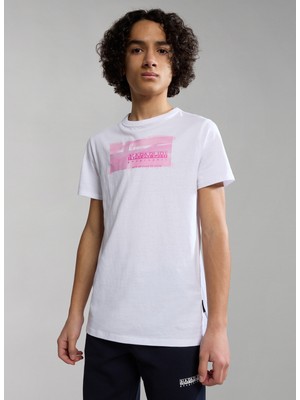 Napapijri Kız Çocuk Beyaz Sweatshirt NP0A4GXD0021 K B-Pınzon