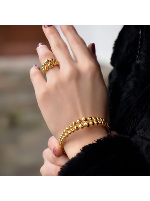 Engingold 22 Ayar Altın Dorika Model Yüzük