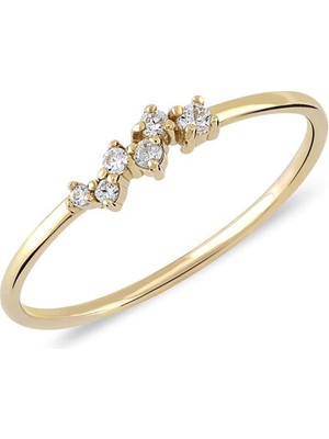 Engingold 14K Altın Snow Queen Taşlı Yüzük