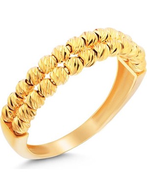 Engingold Çift Sıra Dorika Altın Yüzük