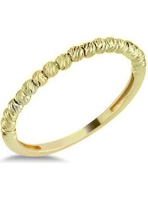 Engingold 14 Ayar Altın Tek Sıra Dorika Yüzük