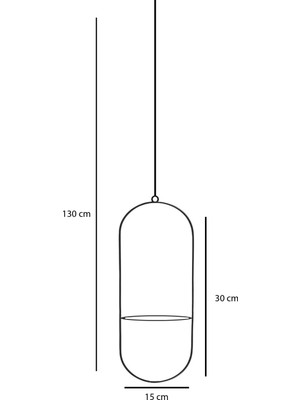 Homing Modern Tasarım Askılı Tekli Çiçeklik Saksılık