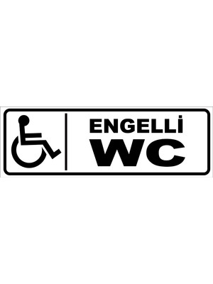 Vizyon Trafik Engelli Wc Levhası 10X30 Sticker