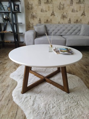 Uğurlu Baylar Yuvarlak Orta Sehpa