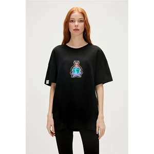 Bad Bear Re-Save Recycle Siyah T-Shirt Baskılı Kadın Tişört10