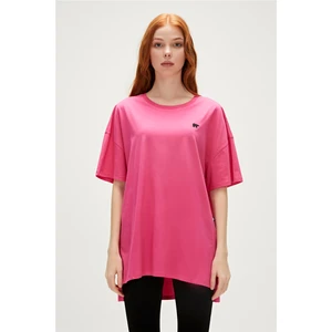 Bad Bear Aliana Oversize T-Shirt Fuşya Pembe Basic Kadın Tişört10