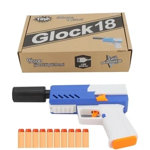 Birlik D2 Tiim Şarjlı Tam Otomatik Susturuculu Mavi Glock Tabanca