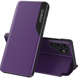 For Samsung Galaxy S23 Ultra Manyetik Kapatma Koruyucu Kılıf Anti-Fall View Pencere Folio Flip Kapak Stand ile Pu Deri Telefon Kılıfı (Yurt Dışından)