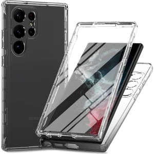 For Samsung Galaxy S23 Için Ultra 3'ü Gradyan Pc + Tpu Telefon Koruyucu Kapak Pet Ekran Koruyucusu ile Anti-Çizgi Anti-Çizelge Kılıfı (Yurt Dışından)