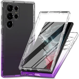 For Samsung Galaxy S23 Için Ultra 3'ü Gradyan Pc + Tpu Telefon Koruyucu Kapak Pet Ekran Koruyucusu ile Anti-Çizgi Anti-Çizelge Kılıfı (Yurt Dışından)