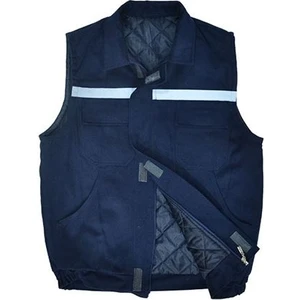 Mervem 7/7 Gabardin %100 Pamuk Kapitoneli Yelek Lacivert