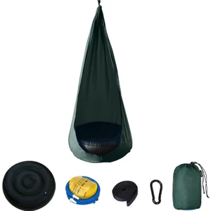 Taşınabilir Paraşütlü Kumaş Çocuklar Asılı Sandalye Koyu Yeşil (Yurt Dışından)