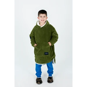 Eıfın Çocuk Çift Katlı Welsoft Oversize Giyilebilir Battaniye Panço Unisex Kapüşonlu Sweatshirt