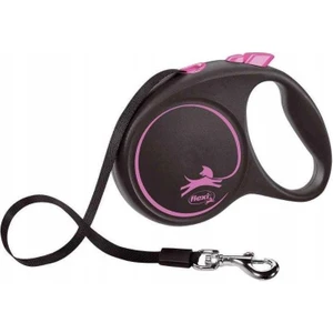 Black Desing 5mt Şerit Köpek Gezdirme Pembe Medium