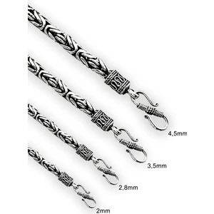 Encili Silver 925 Ayar Gümüş Kancalı Model Kral Zinciri Oval Bileklik