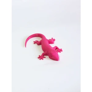 3D Kertenkele Gecko Figürlü Model Oyuncak - Pembe