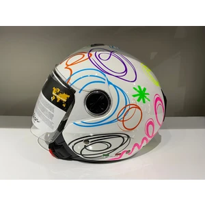 Kask SW-715 Çenesiz White Flower