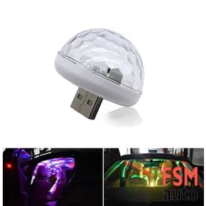 Otomobil Bilgisayar Mikrofon Telefon Tv LED USB Müziğe Duyarlı Dısko Topu