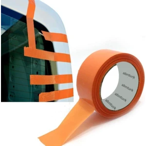 Abnturk İz Bırakmayan Turuncu Bant 40 x 70 Metre Cam Montaj Bandı Çok Amaçlı Esnek Pvc Bant Güçlü Oto Bantı