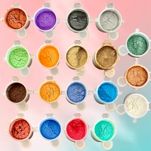 Epoksi  Mica Toz Pigment Seti 19 Adet Epoksi Boya/ Mum Boyası/ Pigment Sedef Boya Seti