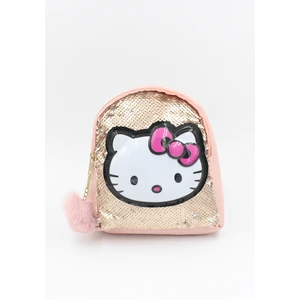 039 3005 Hello Kitty Kedicikli Payetli Işıklı Pudra Sırt Çantası