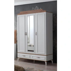 Erezoğulları Mobilya Modern Trend 3 Kapılı 2 Çekmeceli Gardırop Elbise Dolabı 130 x 55 x 212 cm