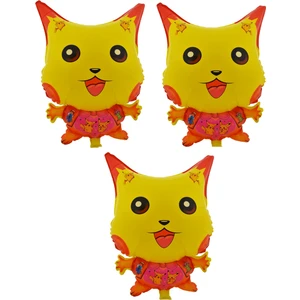 Hit Dükkan Pikachu 3 Adet Büyük Boy 41CMX54CM Folyo Balon (Helyum) No:2