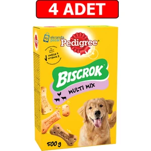 Biscrok Multi Mix 500GR 4 Adet Köpek Ödül Bisküvi Köpek Ödül Maması