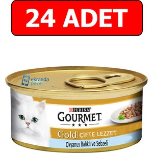 Gourmet Gold Ispanaklı Sos Içinde Okyanus Balıklı Kedi Konservesi 85 gr 24 Adet Yaş Mama