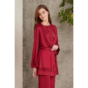 Pierre Cardin Dantelli Penye 3'lü Kadın Pijama Takımı - 2800