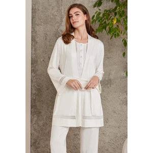 Pierre Cardin Dantelli Penye 3'lü Kadın Pijama Takımı - 2800