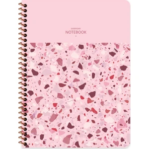 Keskin Color 16.5X22.5 Kareli Defter Terazzo - Pembe
