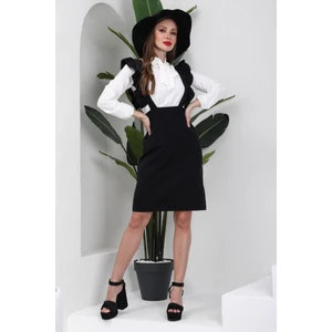 Küçüğüm Butik Kadın Siyah Krep Salopet Etek