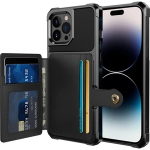 Manyetik Cüzdan Kart Torbası Deri Telefon Kılıfı Iphone 14 Pro Max (Yurt Dışından)