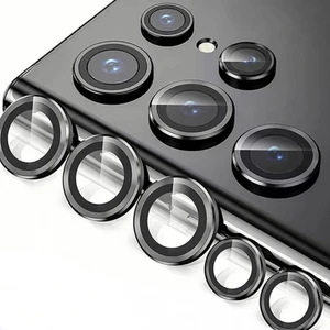 Galaxy S23 Ultra ile Uyumlu Kamera Lens Koruyucu Ineffable Kamera Lens Koruma Siyah
