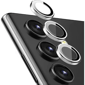 Galaxy S23 Plus ile Uyumlu Kamera Lens Koruyucu Ineffable Kamera Lens Koruma Gümüş