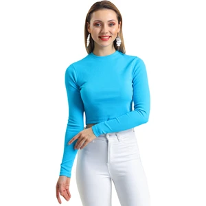 Uzun Kollu Fitilli Crop Bluz