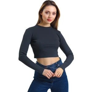 Uzun Kollu Fitilli Crop Bluz