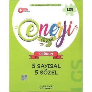 Palme Yayıncılık 8. Sınıf LGS 1. Dönem Enerji 5'li Deneme Yeni