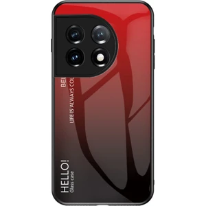 Oneplus 11 5g Gradyan Renkli Telefon Kılıfı Çizelge Önleyici Temperli Cam + Pc Geri Tpu Çerçeve Hibrit Kapak (Yurt Dışından)